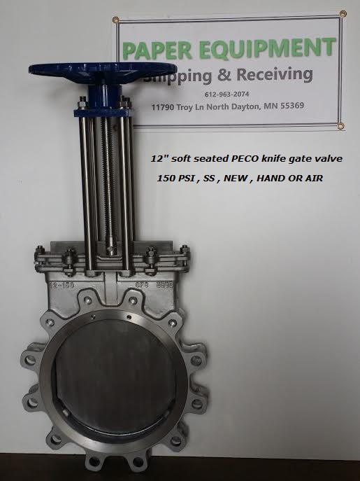 KNIFE GATE VALVES FOR SALE, FABRI, DEZURIK, ROVALVE, VELAN, CRANE, USED VALVES, USED KNIFE GATE